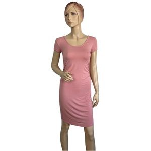 Feathers Maternity Pink Lightweight Fitted Women's Dress Small